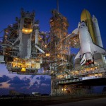 Space Shuttle Discovery sulla rampa di lancio