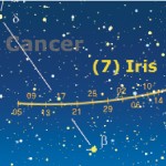 L’asteroide (7) Iris in opposizione nel Cancro il 24 gennaio L’asteroide (7) Iris in opposizione nel Cancro il 24 gennaio