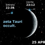 Una falce di Luna occulta la stella Zeta Tauri