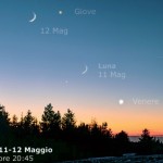 Avvicinamento Luna, Giove, Venere