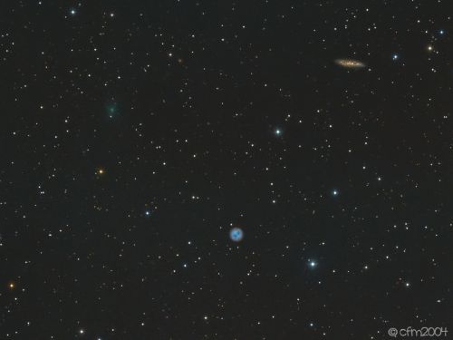 Cometa C/2019 Y4 Atlas accanto a M97 e M108