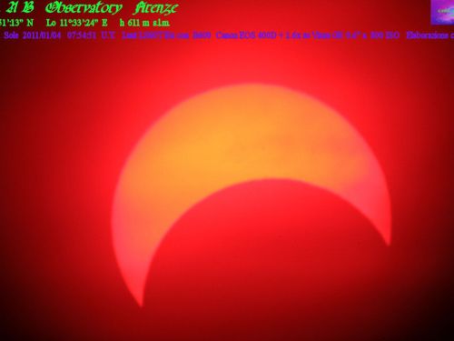 Eclissi di Sole Ripresa da Lonfa (Fi) in località Fabbricole