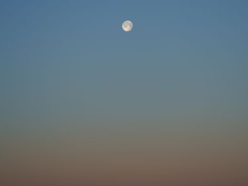 Luna piena al tramonto
