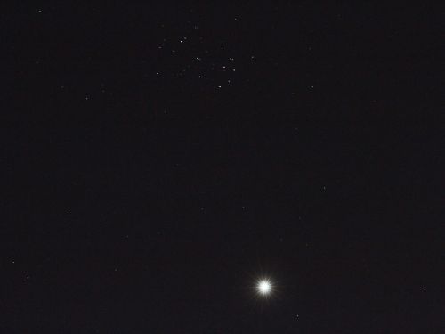Venere e Pleiadi (M45) – Congiunzione