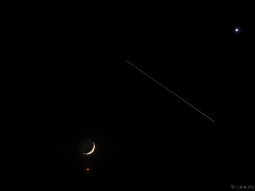 ISS tra Luna, ALdebaran e Venere