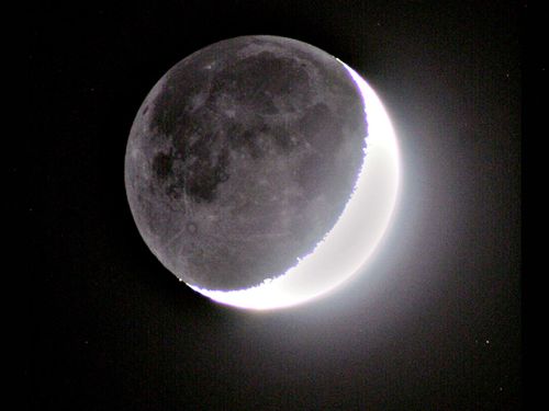 Luce cinerea della Luna