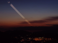 Luna, Mercurio e Venere tramontano su Alatri (Fr)