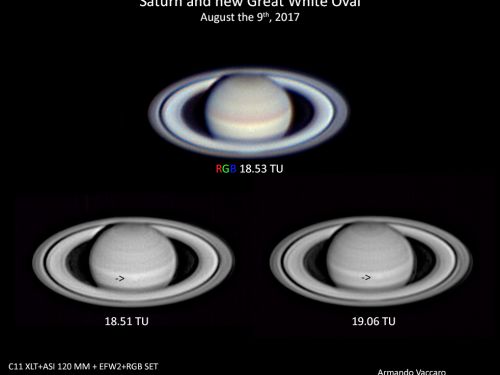 Saturno e un nuovo White Oval Spot