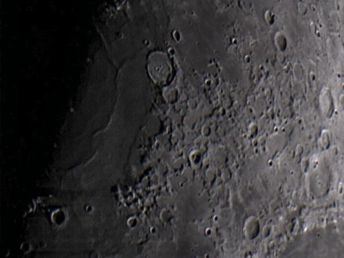 Cratere Posidonius e la Dorsa Smirnov nel Mare Serenitatis