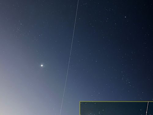Transito ISS con Venere nelle Pleiadi