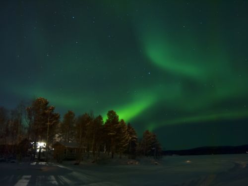 Aurora boreale ad Inari (Lapponia Finlandese)