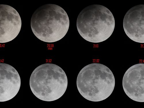 eclisse parziale di penombra di luna