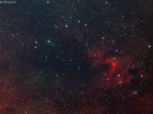 Cometa 21P Giacobini-Zinner e SH2-155