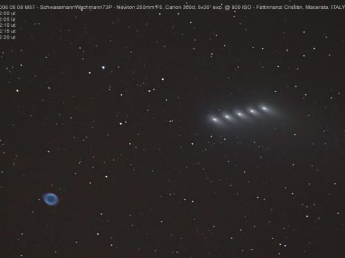 Cometa Schwassmann-Wachmann 73P ed M57