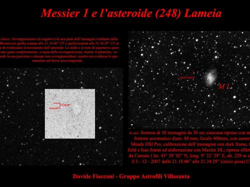 M1 e L’asteroide (248) Lameia