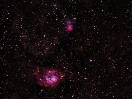 M8 nebulosa Laguna M20 nebulosa Trifida