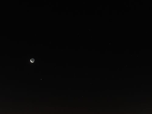 Congiunzione tra Luna, Giove e Venere