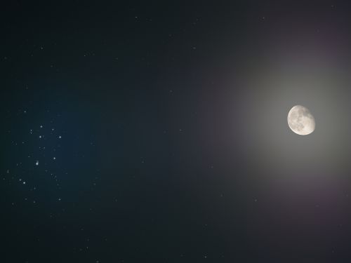 Luna e Pleiadi