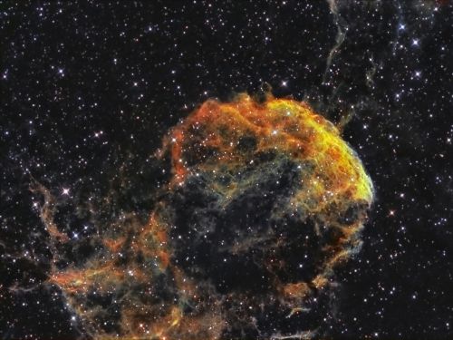 IC443 – Jellyfish Nebula in Gemini – Hubble Palette