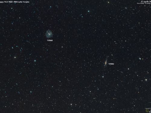 Galassie NGC5068 e 5084 nella Vergine