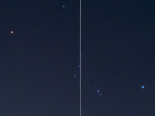 La ISS attraversa Orione