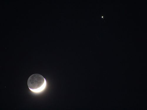 Luna e Giove in congiunzione