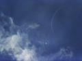 Congiunzione tra la Luna e Venere , e una nuvola
