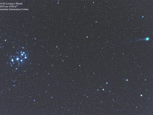 Cometa Lovejoy C2014Q2 e Pleiadi M45