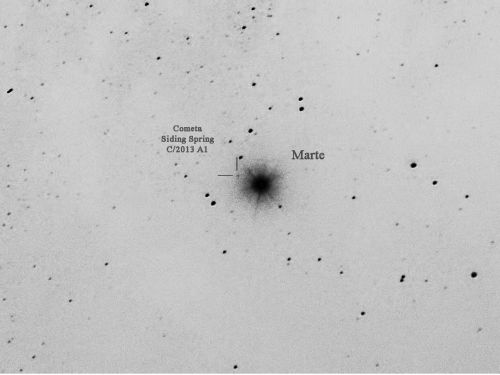 La piccola cometa Siding Spring incontra Marte