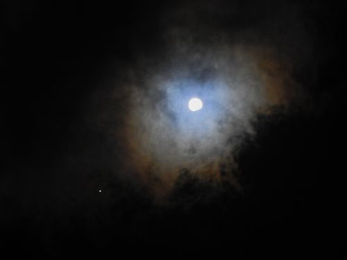 Eclissi parziale di Luna e congiunzione Giove