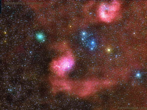C/2018 Y1 Iwamoto e IC405 nebulosa Stella Fiammeggiante in Auriga