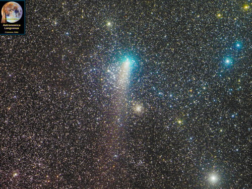 Cometa 21P/Giacobini Zinner fra NGC2168 e NGC2158