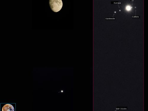 Congiunzione Luna-Giove del 23 Giugno 2018