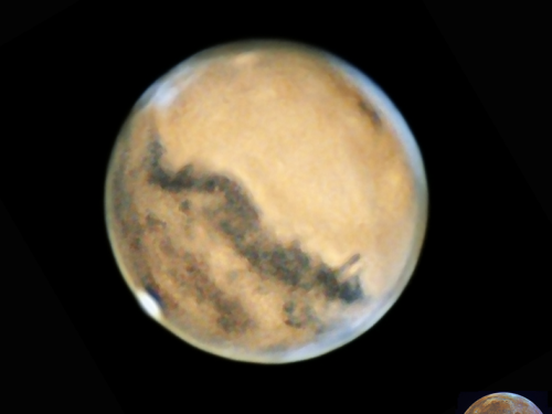 Marte con i mari Sirenum e Cimmerium