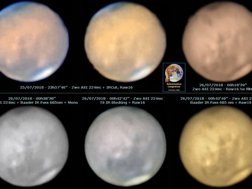 Marte la notte fra il 25 e il 26 Luglio 2018