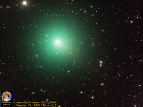 Cometa 46P/Wirtanen il 5 Dicembre 2018