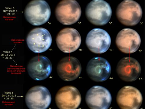 Fenomeno luminoso su Marte intorno a Syrtis Major il 28/03/2012