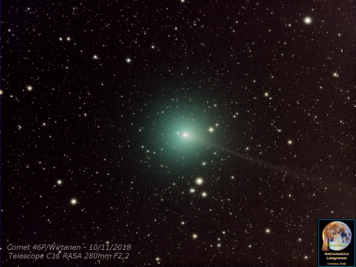 Cometa 46P/Wirtanen e la sua coda