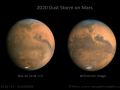 Marte e tempesta di sabbia