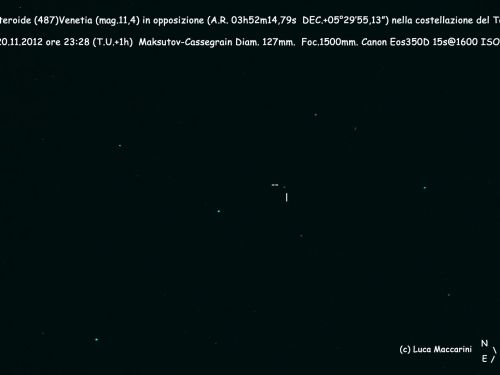 Asteroide (487)Venetia all’opposizione