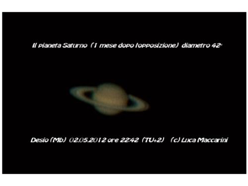 Saturno (un mese dopo l’opposizione)