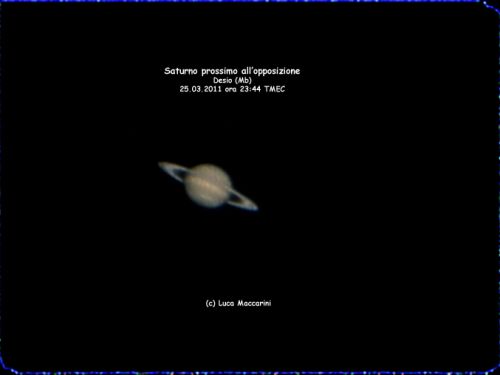 Saturno prossimo all’opposizione