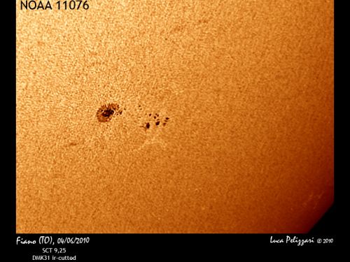 SunSpots NOAA11076