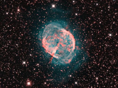 M27 Dumbbell Nebula bicolor
