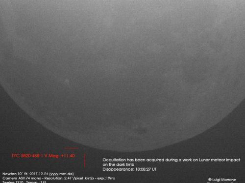 La Luna Occulta la Stella TYC 5820-468-1
