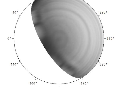 Saturno-Esagono Polare Nord-Mappa Polare