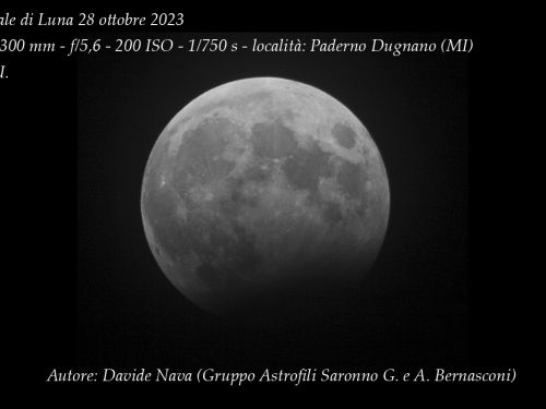 Eclisse parziale di Luna 28 ottobre 2023