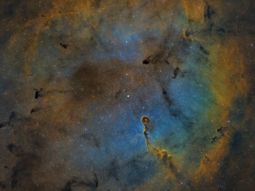 Complesso Nebulare IC 1396 in Hubble Palette