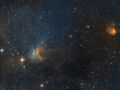 Nebulose Ragno e Mosca (IC 417 & Sh2-237) in Hubble palette