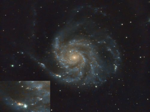 SN2023ixf in M101, vista d’insieme e dettaglio